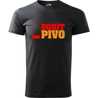 Dobrý Triko pánské tričko Dobít pivo Ebony grey