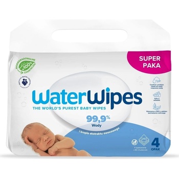 WATERWIPES 100% BIO odbúrateľné obrúsky 4 x 60 ks