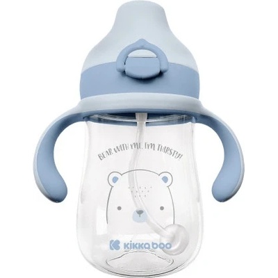 KikkaBoo hrnček so silikónovým náustkom 300ml Bear with me Blue