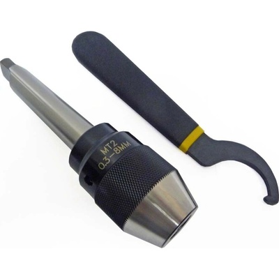 CNC rychloupínací sklíčidlo 0-8mm MK2 s hákovým klíčem , INT-8-MT2 3301-030
