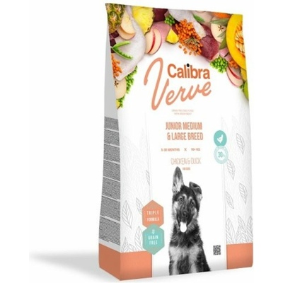Calibra Dog Verve GF Junior M&L Chicken & Duck 12 kg