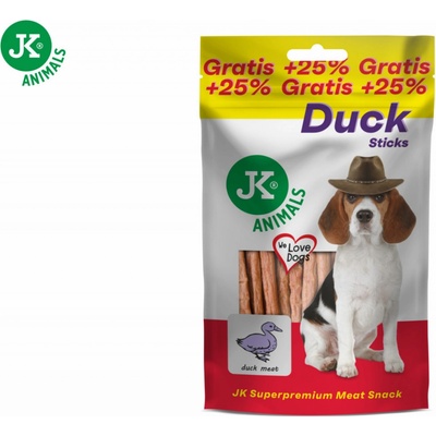 JK ANIMALS Meat Snack Duck Sticks sušené kachní tyčinky 80 g