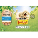 Friskies Puppy VitaFit s kuraťom a mrkvou v šťave 4 x 100 g