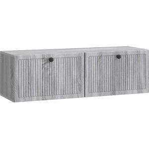 vidaXL Стенно монтиран ТВ шкаф 98 x 31 x 30 cm Сив Сонома (898051)