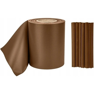 Stínící panelové pásy, balkonová, 19 cm x 35 m + klipy 20 KS hnědá KOMPLET