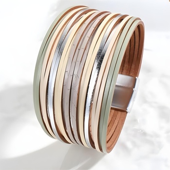 HARAHU Дамски гривна ko-38708 - Зелена / Сребриста kp38708 (ko-38708)