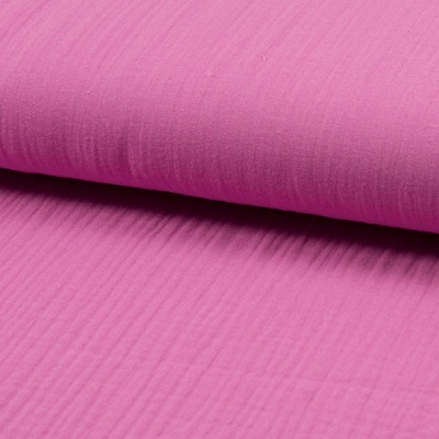 Mušelín/dvojitá gázovina růžová, š.140