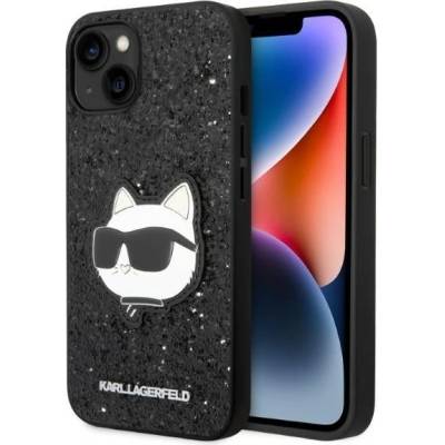KARL LAGERFELD Кейс Karl Lagerfeld KLHCP14MG2CPK за iPhone 14 Plus 6.7", черен / черен, твърд, Glitter Choupette Patch (KF001432-0)