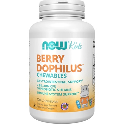 Now Foods BerryDophilus Kids 120 žuvacích tabliet