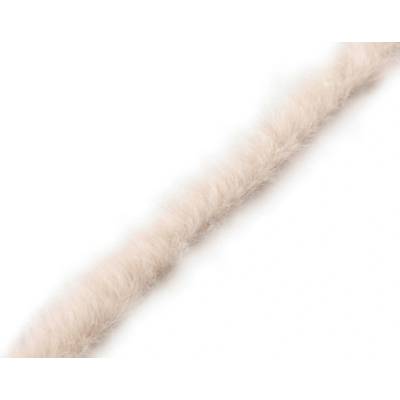 Oděvní / dekorační kožešinový proužek plochý, řezaný šíře 1,5 cm Varianta: 2 krémová světlá, Balení: 1 m 57755/147170/265952