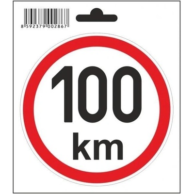 Samolepka 100 km/h, průměr 110 mm