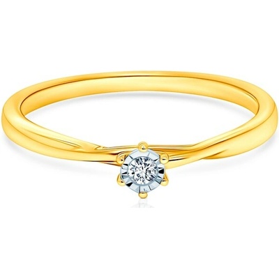 Savicki Zásnubný prsteň dvojfarebné zlato diamant SAVPI KU 36619 Z