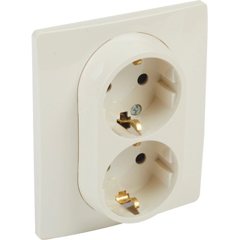 Legrand Двоен контакт шуко niloe 16a крем (m019886)