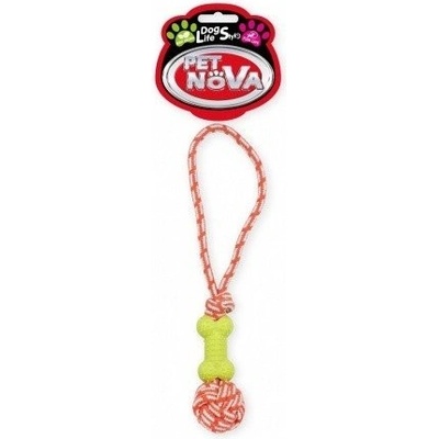 Pet Nova Ropedumbbel yellow kosť na lane žltá 40 cm
