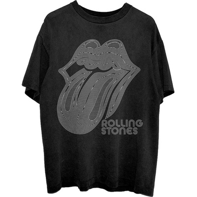 The Rolling Stones tričko Holographic Tongue čierne