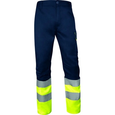 Delta Plus M1PA2HVCL1 reflexné nohavice fluo žltá/námornícka modrá