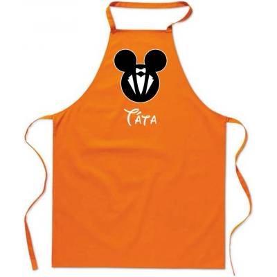 Povidlo.cz Zástěra Mouse Táta Oranžová