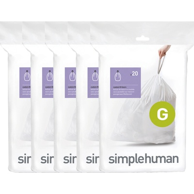 Simplehuman sáčky do odpadkového koše 30 l typ G zatahovací 100 ks 20 µm CW0166CP