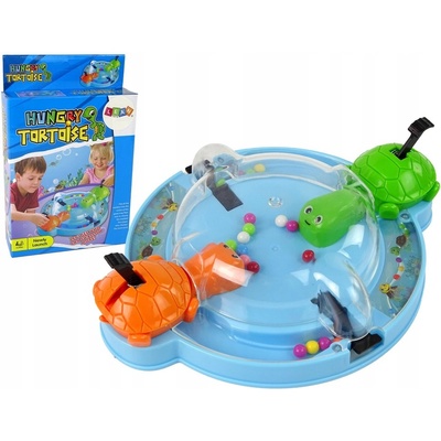 LeanToys Dovednostní hra Hladové želvy s vystřelovačem kuliček