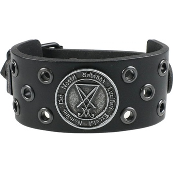 Image 1 of Leather & steel fashion Гривна Луцифери - пръстен черен - lsf1 67