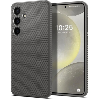 Spigen Противоударен Силиконов Калъф за Samsung S24, Spigen Liquid Air Case, Сив (ACS07450)