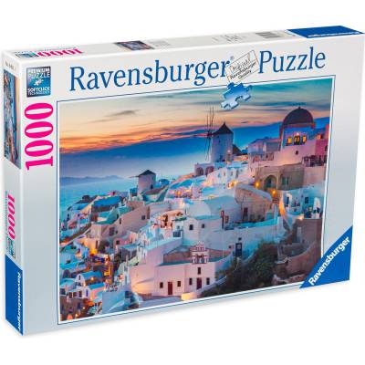 Ravensburger Пъзел Ravensburger от 1000 части - Вечер в Санторини (19611)