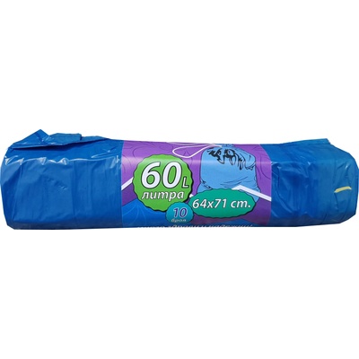 Чували за смет с връзки здрави 60л/ 64х71см 10 броя