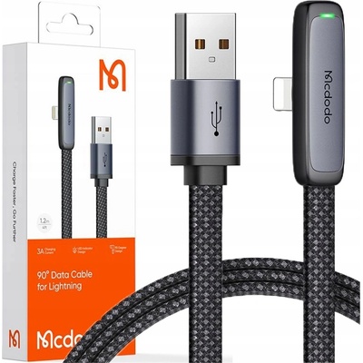 Mcdodo CA-2791 USB to lightning angle cable, 1.8m, černý