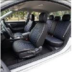 Streetech 3D Тапицерия за седалки кожена Streetech Classy - черна със сини елементи (EG-MDX35-109)
