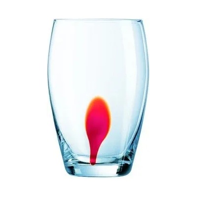 Luminarc Чаша за вода Luminarc Drip Red 350ml, 4 броя (Drip Red)