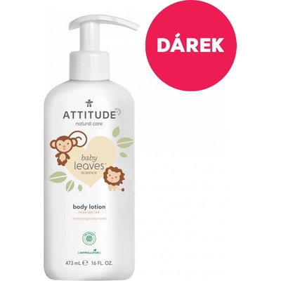 Attitude Detské telové mlieko Baby leaves s vôňou hruškovej šťavy 473 ml