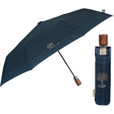 Мъжки автоматичен чадър Perletti Green 19164, Тъмносин