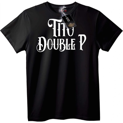 NOONEBRAND Тениска Tito Double P - 2XL, Black