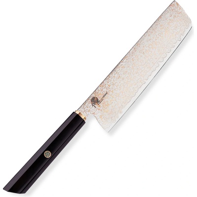 Dellinger Kuchyňský nůž Nakiri 180 mm Resin Black Gold Damascus