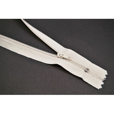 Nedeliteľný jemný plastový špirálový zips (veľkosť číslo 3) rôzne farby - dĺžka 12 cm - 60 cm 14 cm Mliečna
