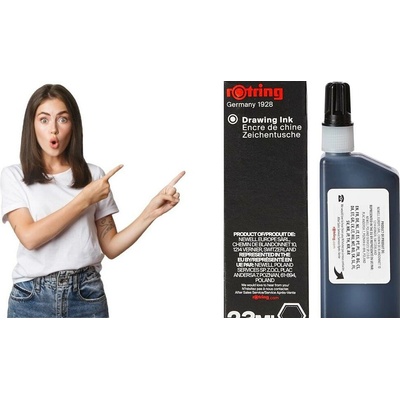 Rotring kresliaci atrament čierny 23 ml