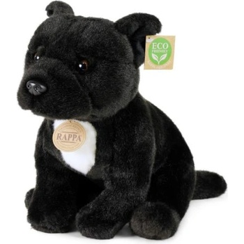 Rappa Плюшено куче стафордширски бултериер 30 см черно eco-friendly