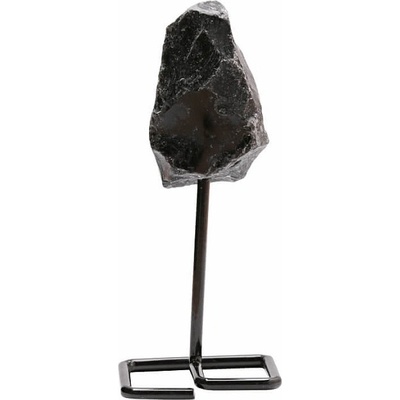 Nefertitis Obsidián surový na podstavci - dekorace NF44002 - 11 cm