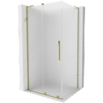 Mexen Velar L плъзгаща се душ кабина 90 x 75 см, мат, златна - 871-090-075-33-50 (871-090-075-33-50)
