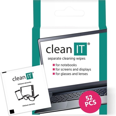 CLEAN IT čisticí ubrousky mokré kusové 52ks (CL-150) – Sleviste.cz