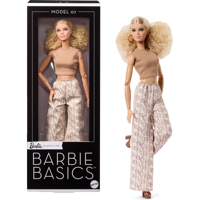 Barbie Кукла Barbie Signature - Neutral, Model 07, с руса къдрава коса и широки панталони (JJX26)