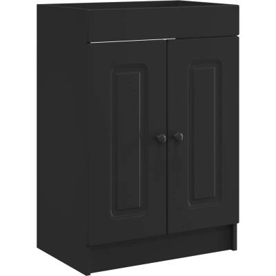 vidaXL Мебел под мивка за баня Черно 78, 5 x 37, 5 x 81 см (890015)