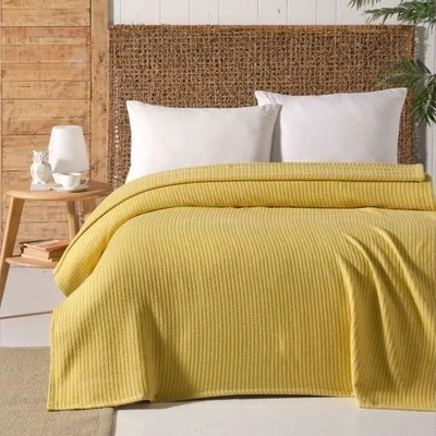 PNG покривало за легло памук жълт