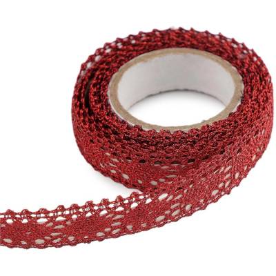 Stoklasa Samolepicí krajka šíře 15 mm metalická Balení: 1 ks, Varianta: 5 červená 5 červená