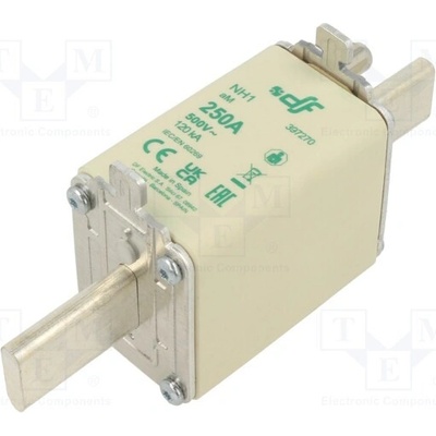 DF ELECTRIC 397270 Pojistka: tavná; 250A; 500VAC; aM; keramická; NH1