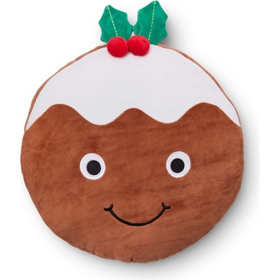 Catherine Lansfield Плюшена декоративна възглавница с коледен мотив 35x35 cm Christmas Pudding - Catherine Lansfield (BD/59053/W/3DCU/BR)