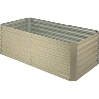 Blumfeldt High Grow Straight, vyvýšený záhon, 180 x 60 x 90 cm,, ocel, pozinkovaná, béžový Krémová