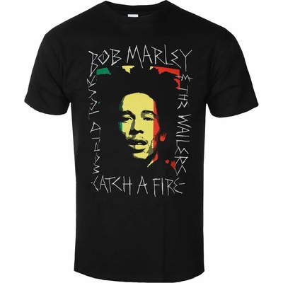 ROCK OFF мъжка тениска Bob Marley - Раста Надраскано - ЧЕРЕН - ROCK OFF - BMATS27MB