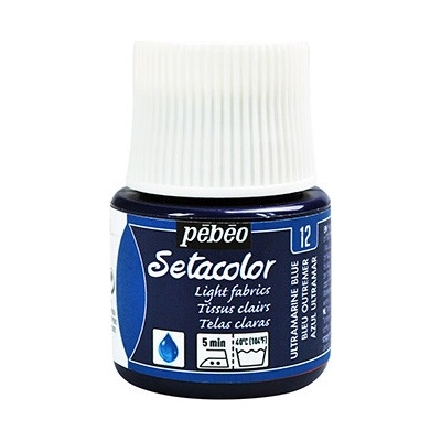 Farby na textil Pebeo Setacolor Light Fabrics 45 ml 12 Ultramarine