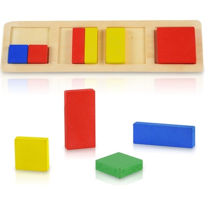 FunPlay FP1843 motorická poznávanie tvarov štvorec obdlžník 11ks farebné